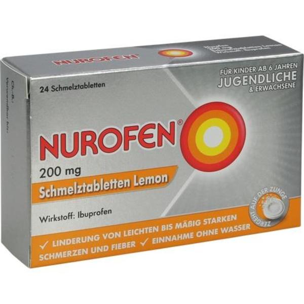 NUROFEN 200 mg Schmelztabletten Lemon 24 St