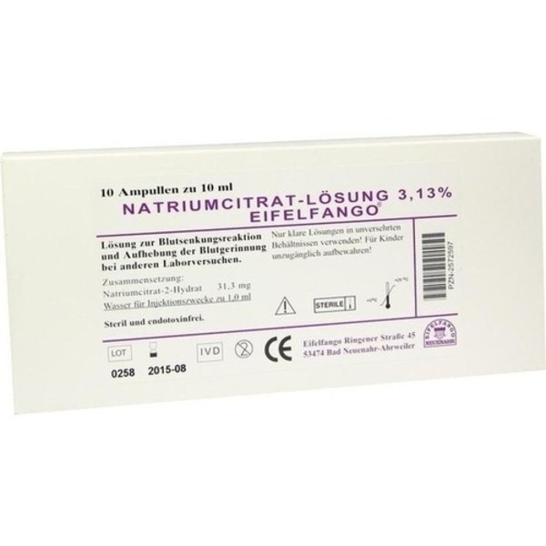 NATRIUM CITRICUM 3,13% Ampullen 10X10 ml