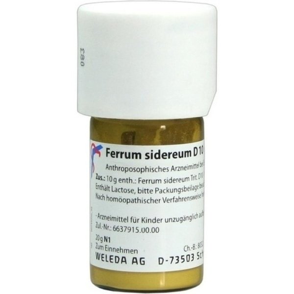 FERRUM SIDEREUM D 10 Trituration 20 g