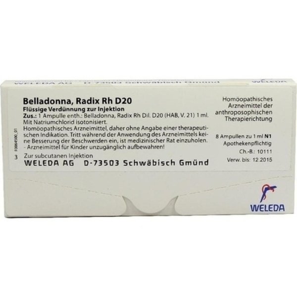 BELLADONNA RADIX Rh D 20 Ampullen 8X1 ml