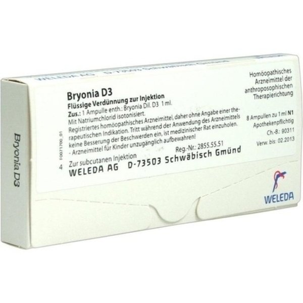 BRYONIA D 3 Ampullen 8X1 ml