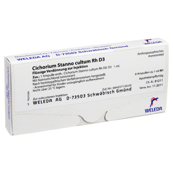 CICHORIUM STANNO cultum Rh D 3 Ampullen 8X1 ml