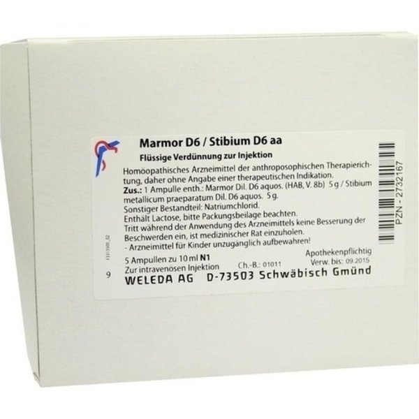 MARMOR D 6 / STIBIUM D 6 aa Ampullen 5X10 ml
