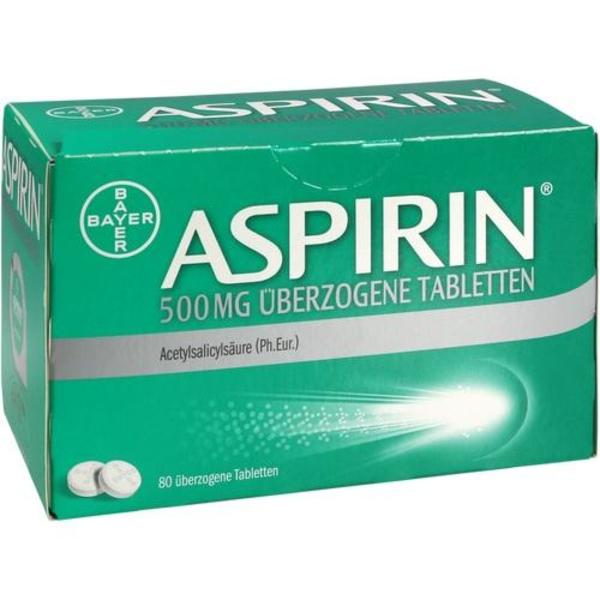 ASPIRIN 500 mg überzogene Tabletten 80 St